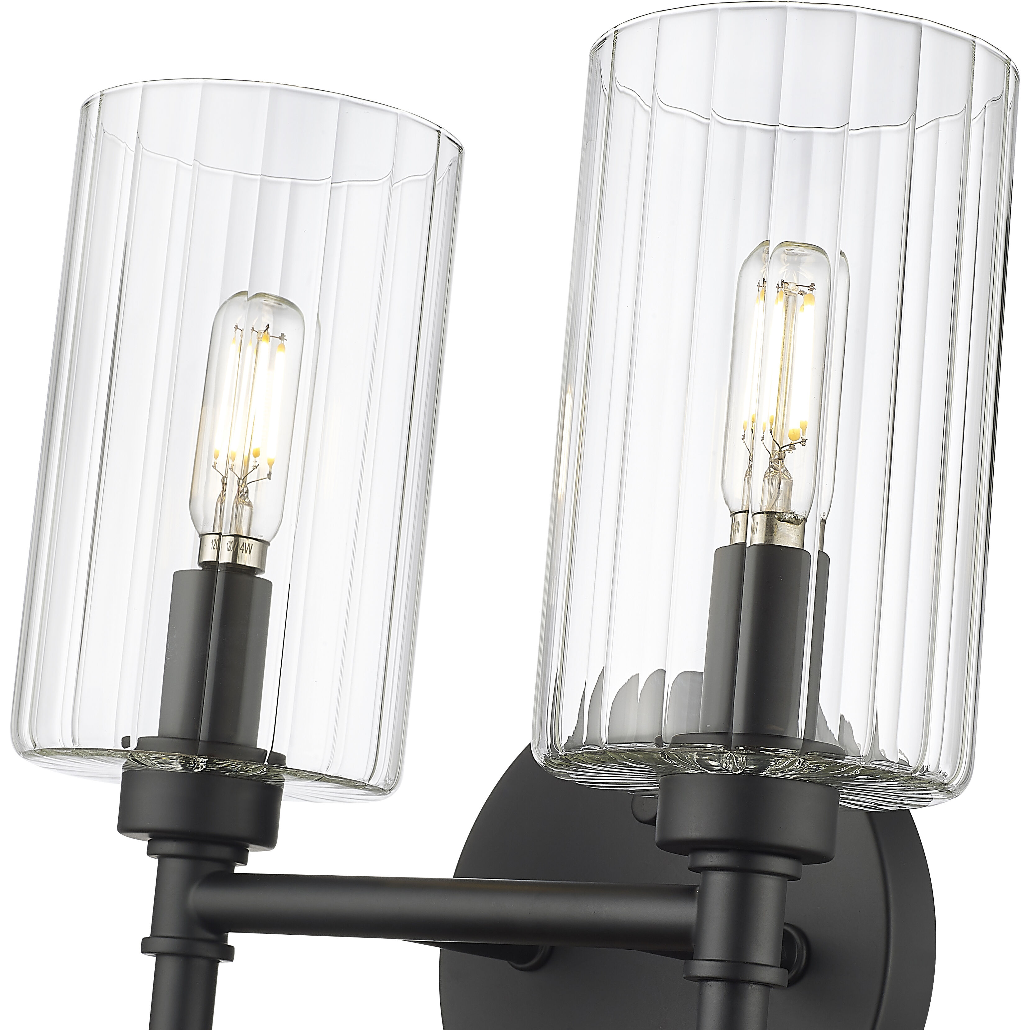 Chastine 2 Light 10.5 inch Matte Black Bathroom Vanity Light Wall Light